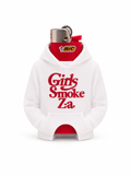 Girls Smoke Za Hoodie Lighter Holder Keychain (white)