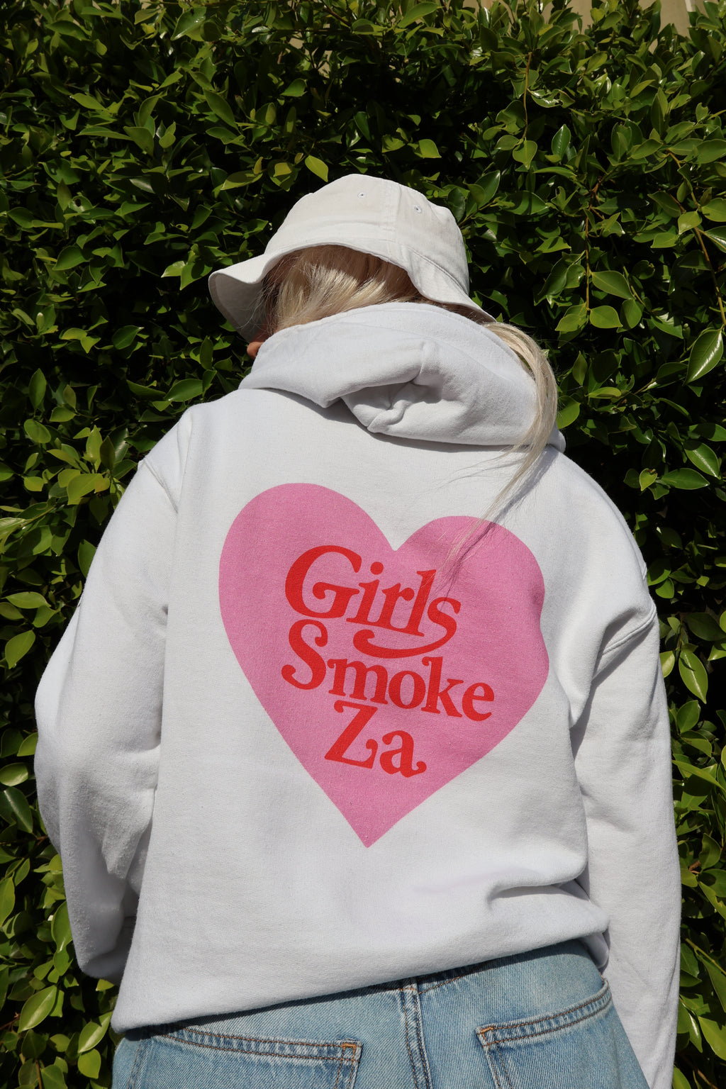 Girls Smoke Za Hoodie (white)