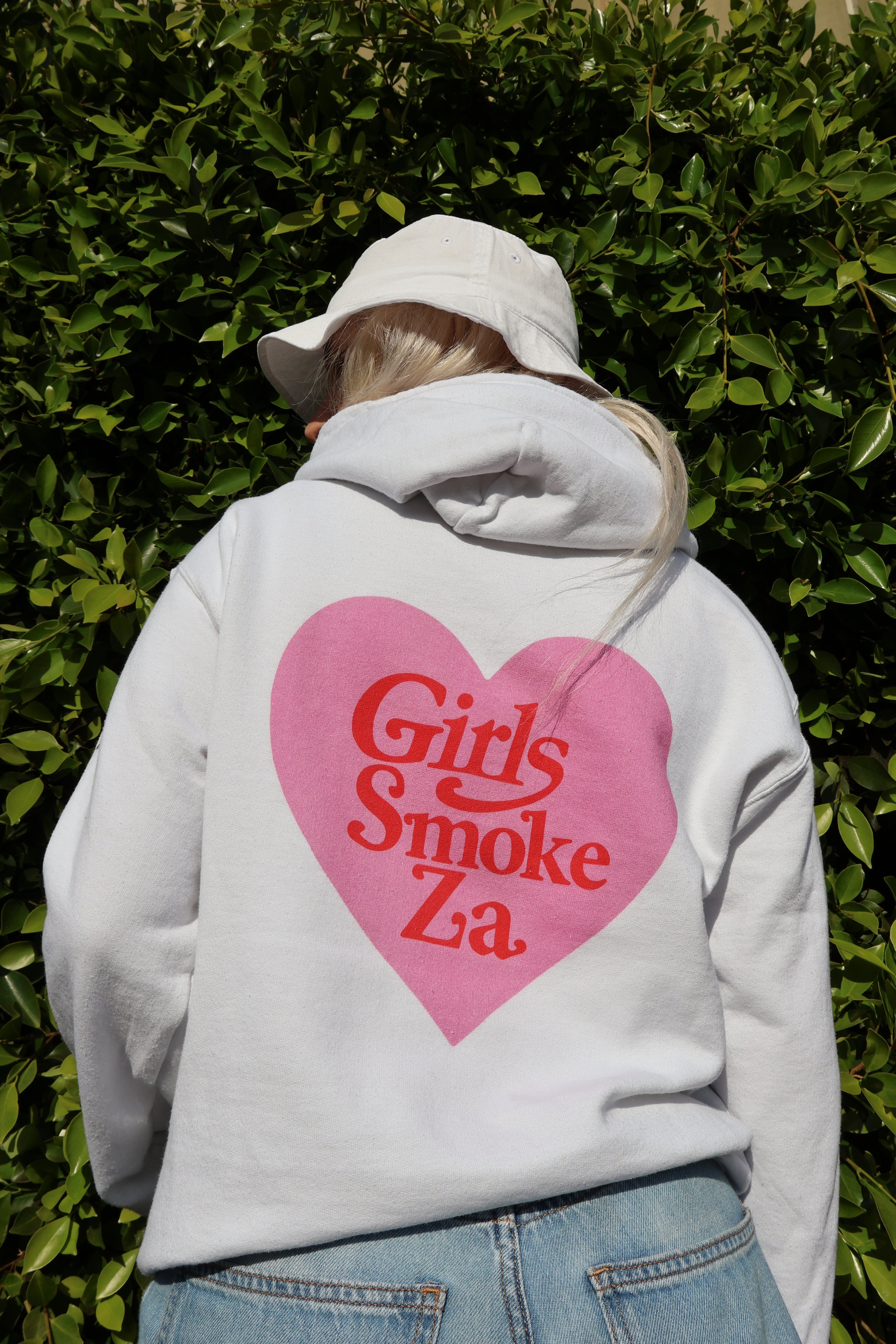 Girls Smoke Za Hoodie (white)