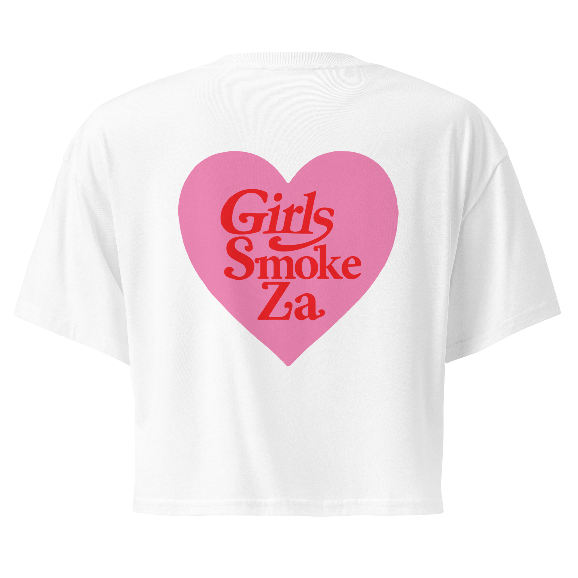 Girls Smoke Za Crop Top (white)