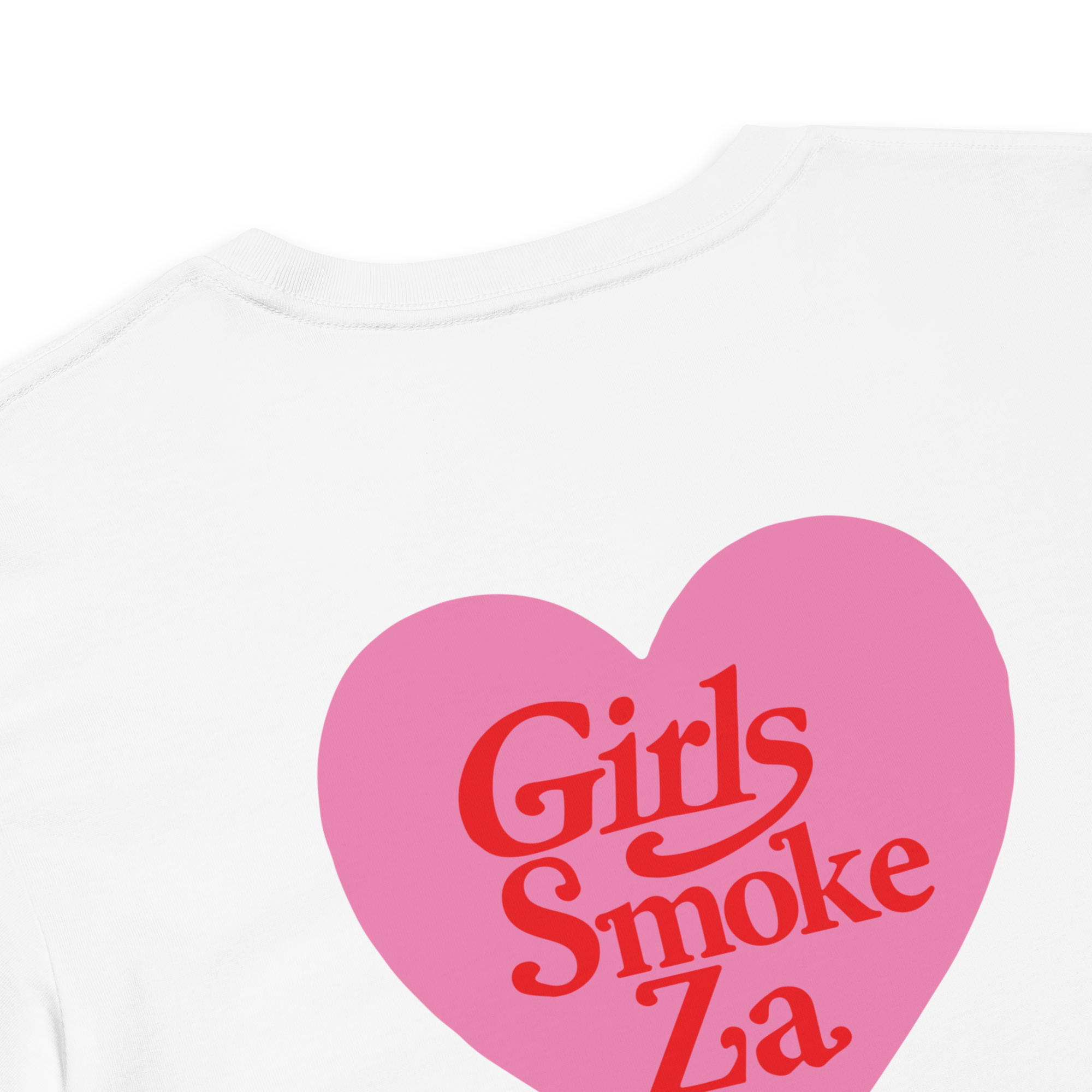 Girls Smoke Za Crop Top (white)