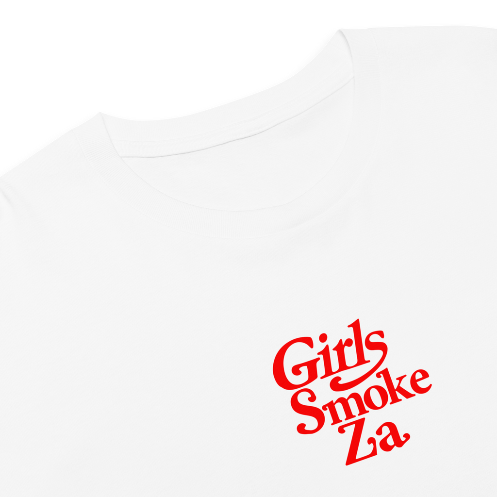 Girls Smoke Za Crop Top (white)