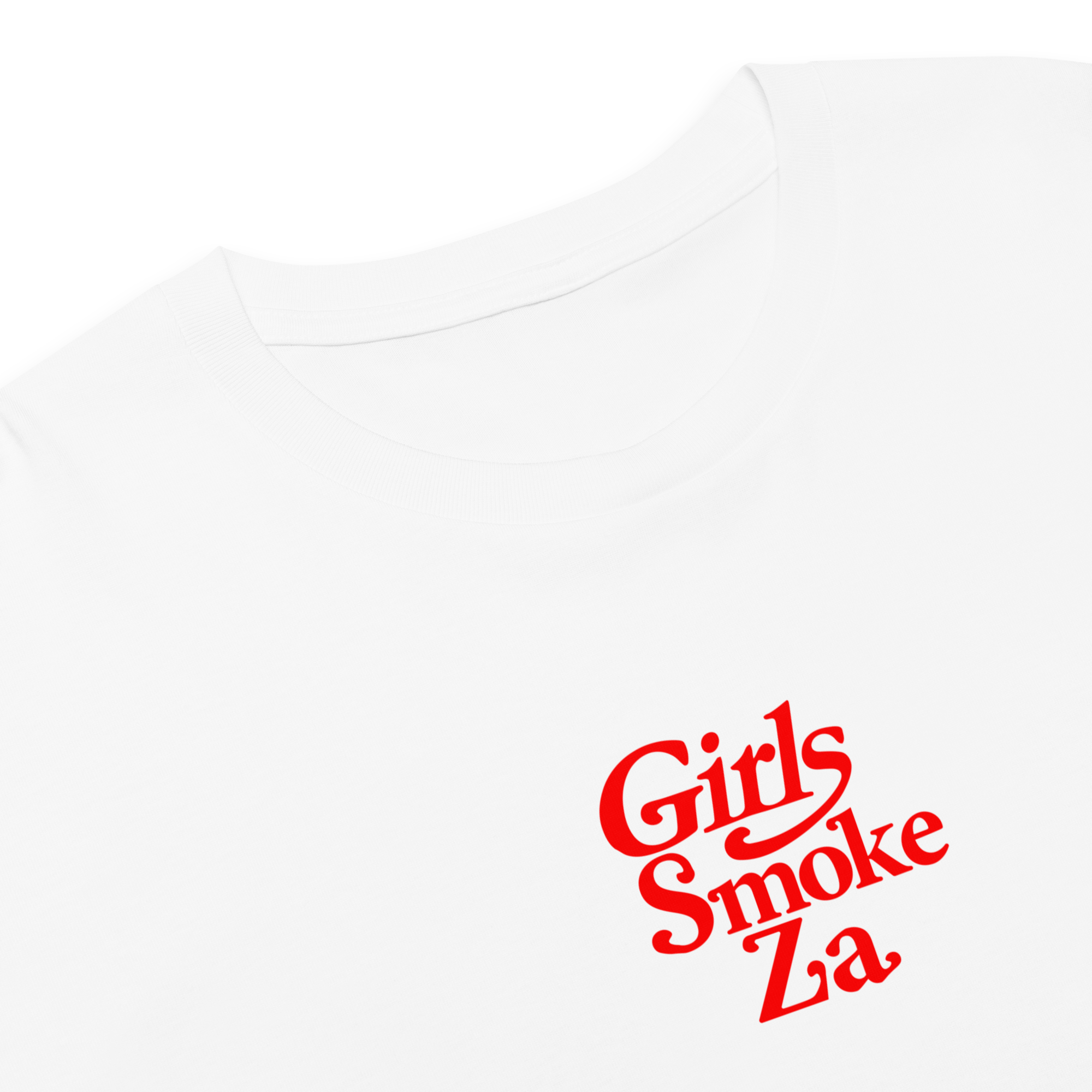 Girls Smoke Za Crop Top (white)