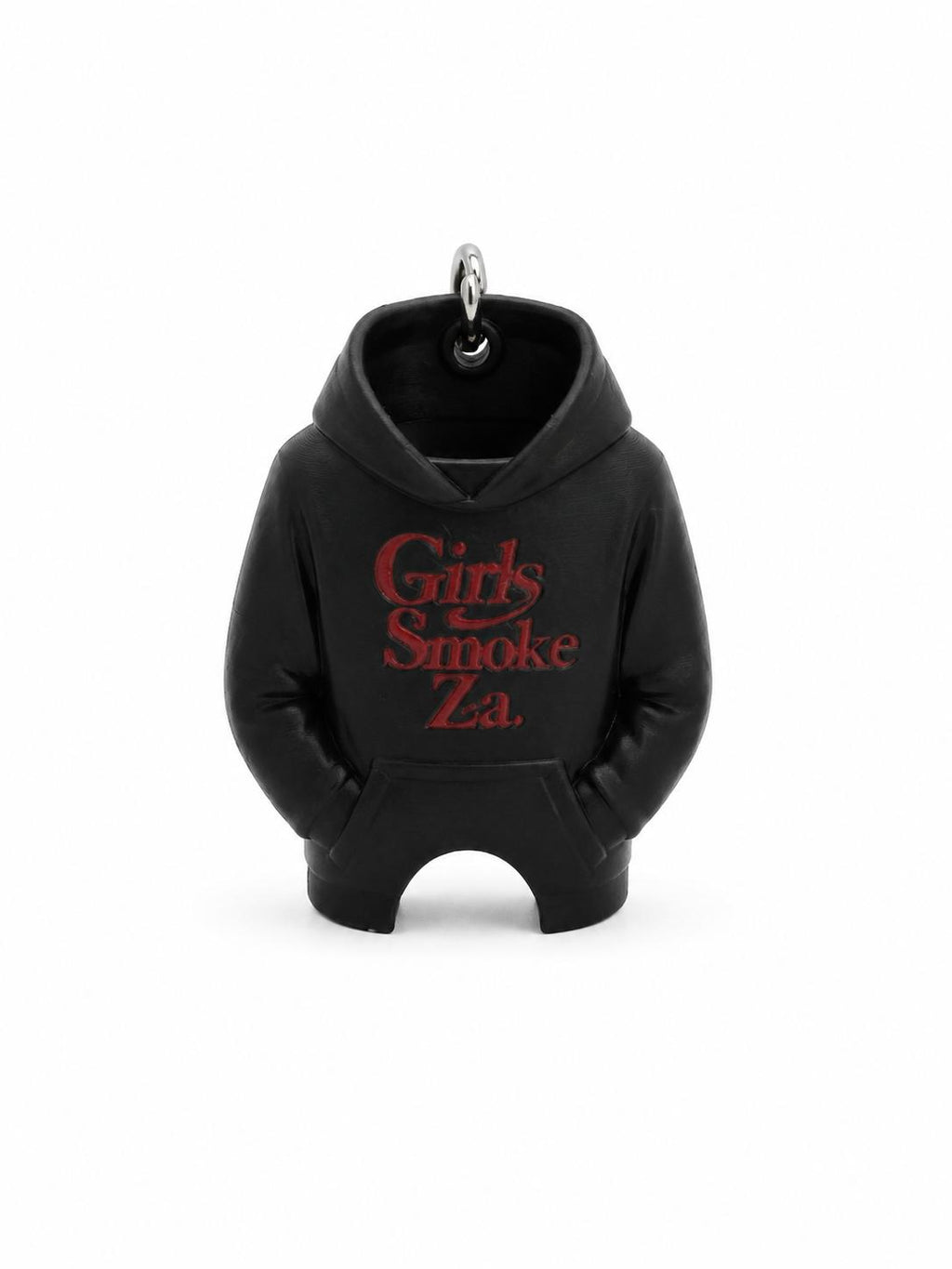 Girls Smoke Za Hoodie Lighter Holder Keychain (black)