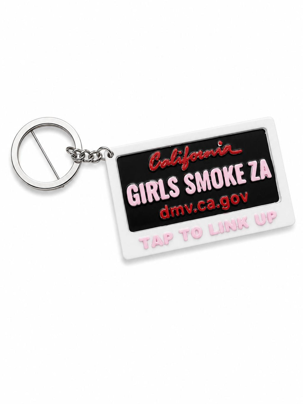 Girls Smoke Za NFC CA License Plate Keychain